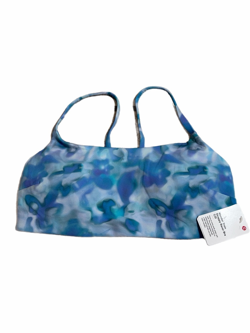 NWT Lululemon Wunder Train Strappy Racer Bra *C/D (Floral Blueberry Multi) 8
